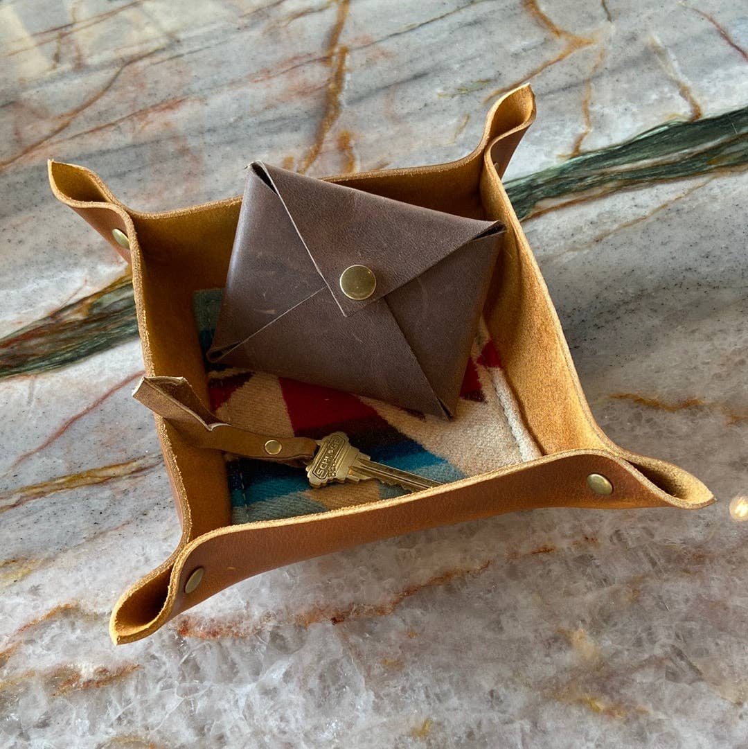 The Scrappy Catchall in Chestnut on a table at Addison West