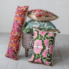 Sage Marigold Ruffle Pillow on a white background at Addison West