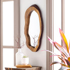 Edge Accent Mirror on a white wall at Addison West