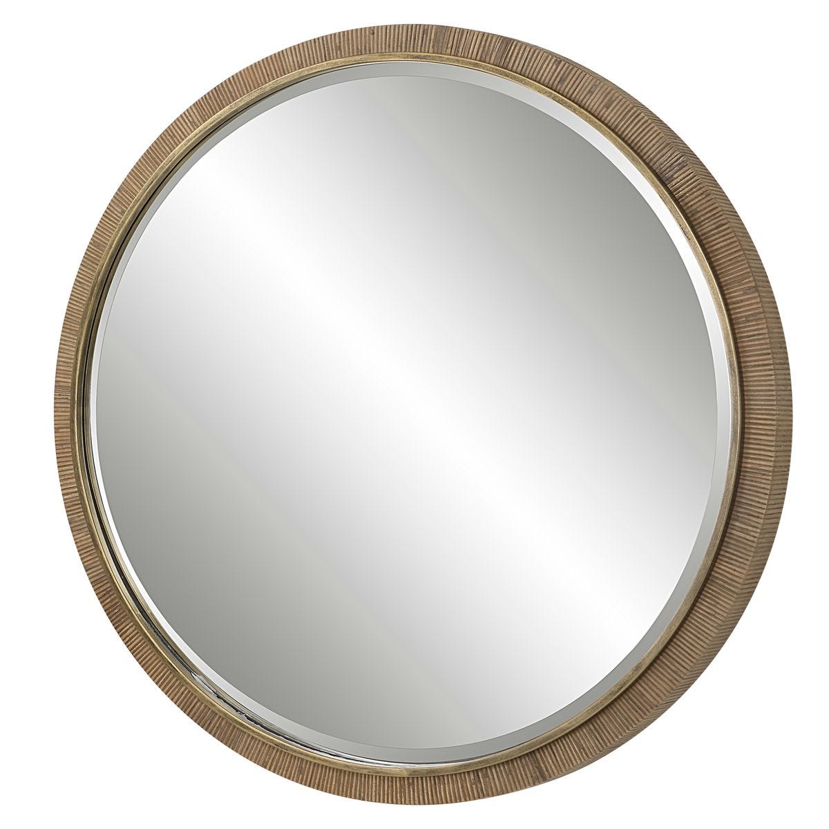 Parnell Round Accent Mirror on a white background at Addison West