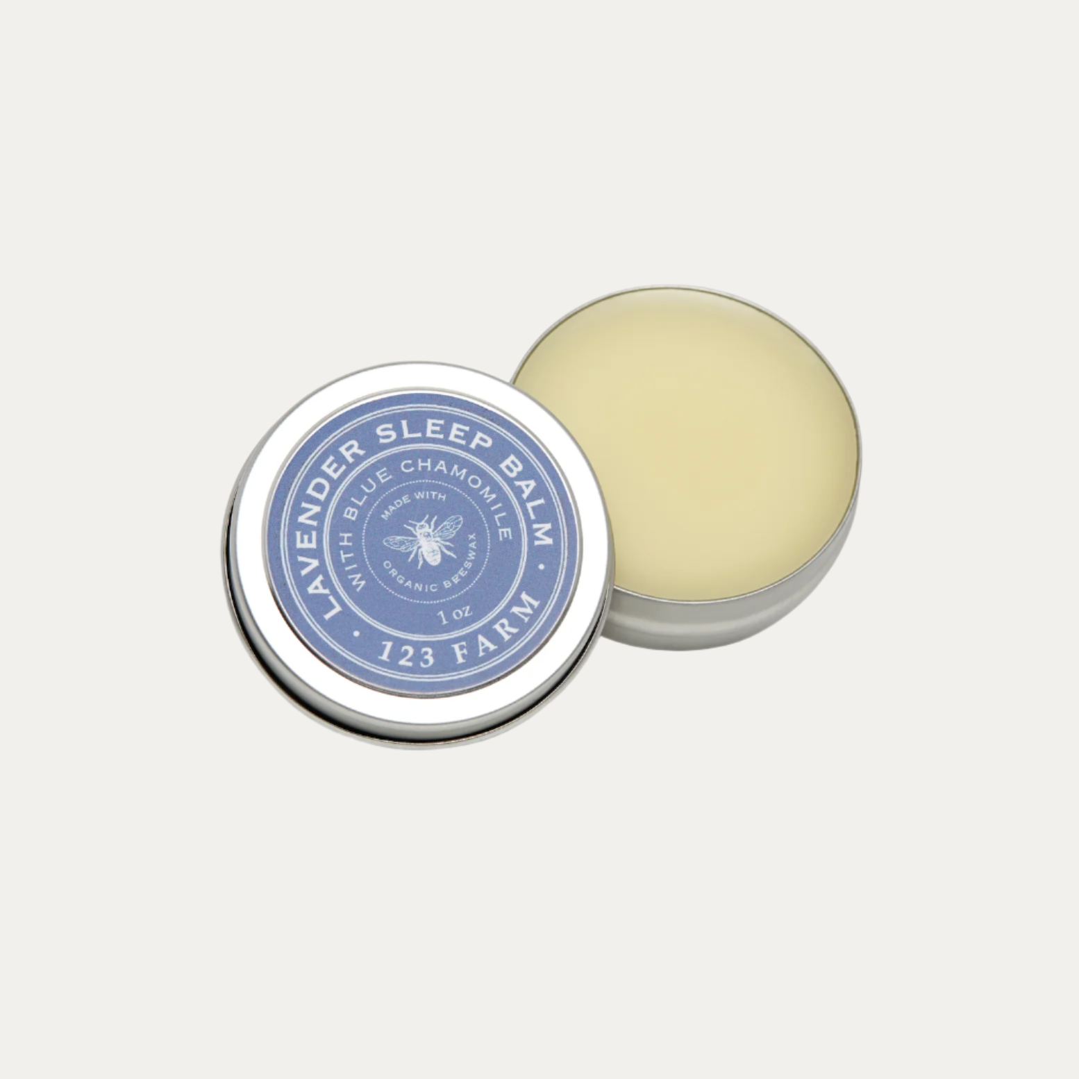 Lavender sleep balm by 123 farm on a white background