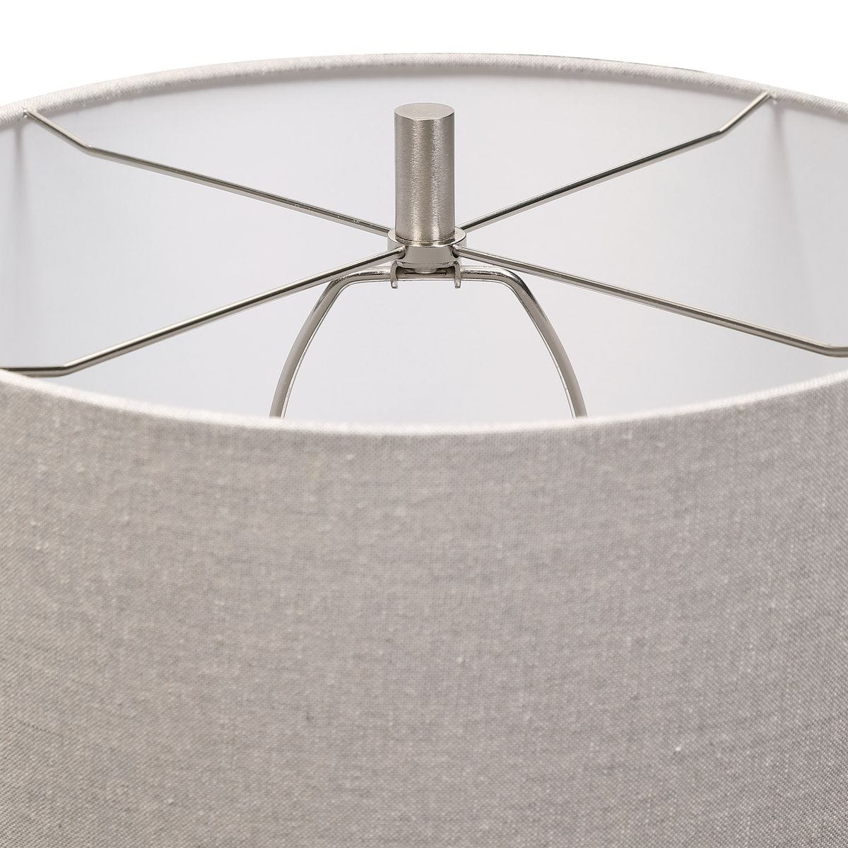 Close up of Compton Table Lamp on white background at Addison West