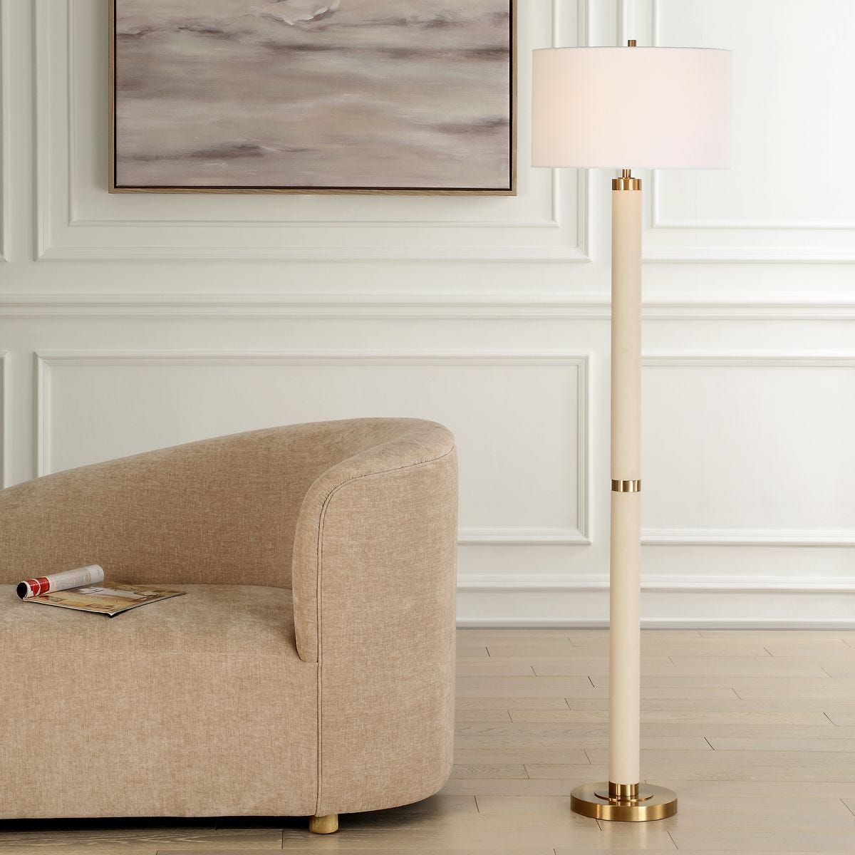 Westfield Floor Lamp in a living room at Addison West