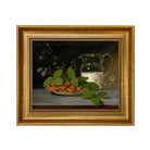 Vintage Strawberries and Cream Still Life by Raphaelle Peale on a white background at Addison West