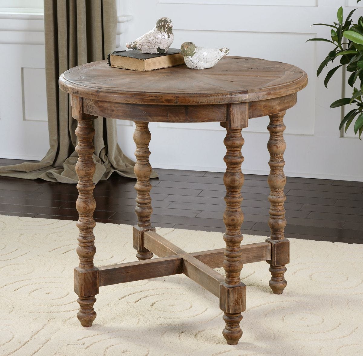Stratton Reclaimed Fir End Table in a living room at Addison West 