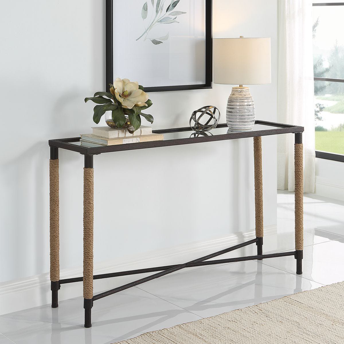 Bradford Console Table in a living room at Addison West