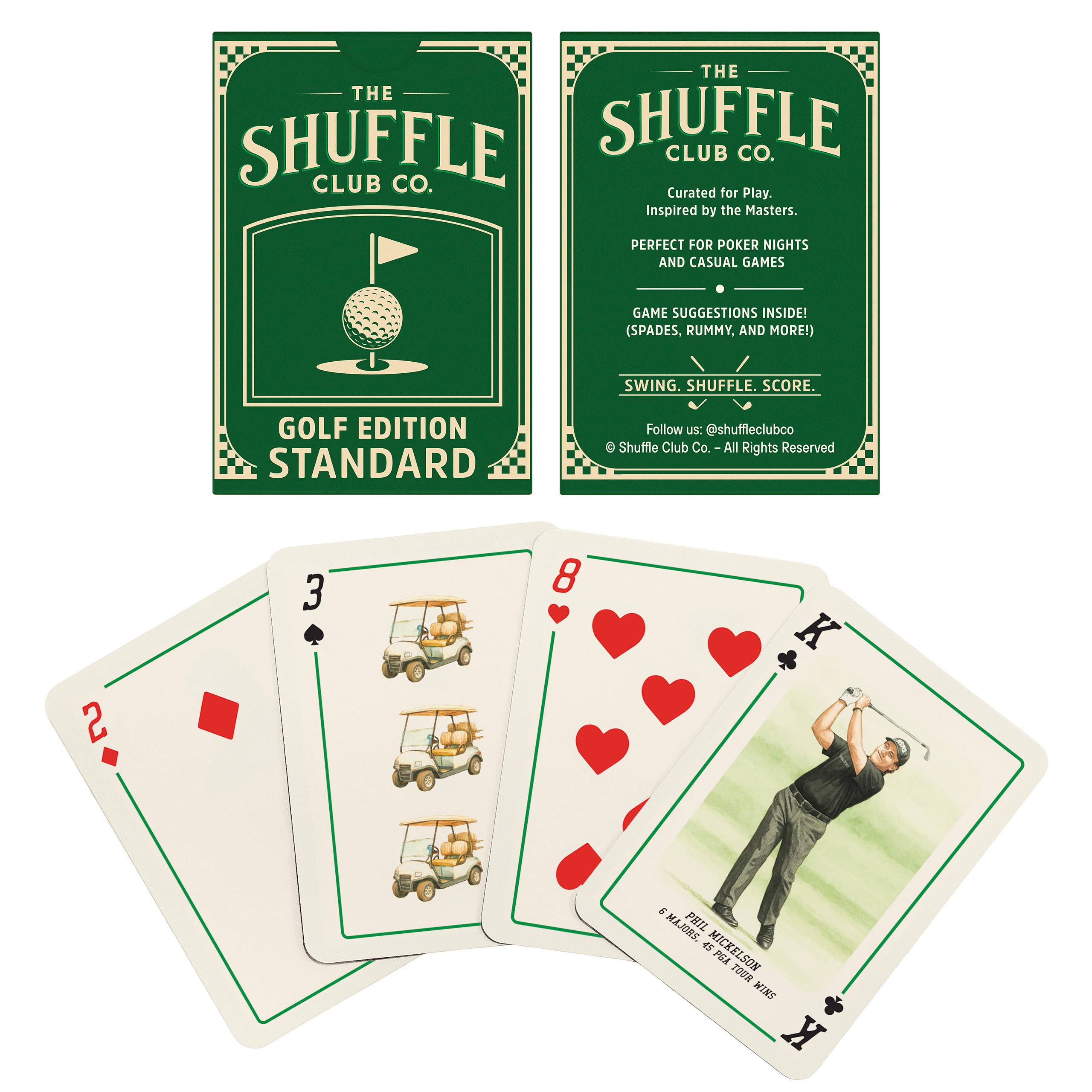 Legendary Golf Courses Playing Card Deck on a white background at Addison West