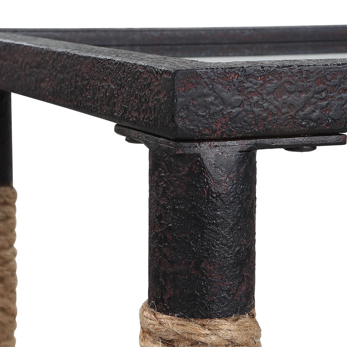 Close up of Bradford Console Table on a white background at Addison West