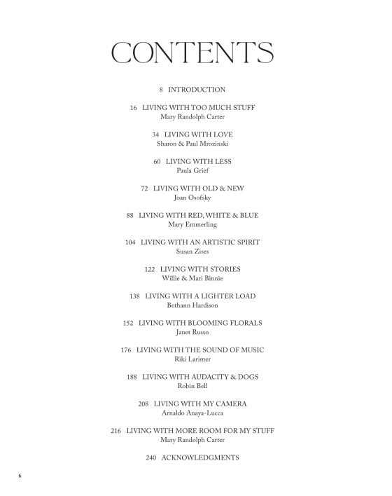 Live With the Things You Love By Mary Randolph Carter  at Addison West