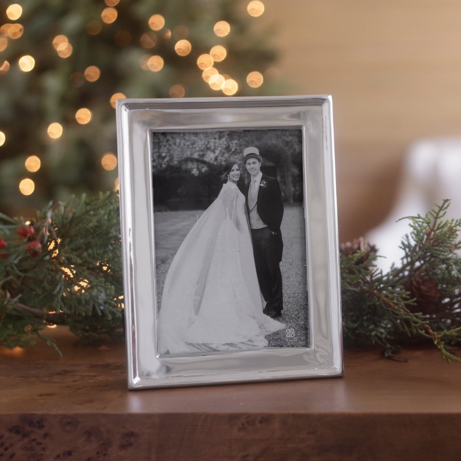 Beatriz Ball GIFTABLES Jason Vertical Picture Frame 5x7 on  table at Addison West