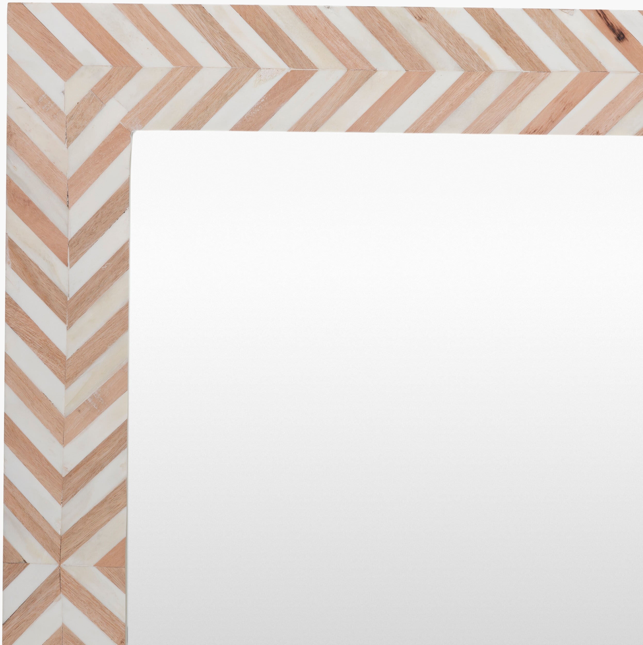 Close up of Kathryn Accent Mirror on a white background at Addison West