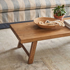 Close up of Dais Cocktail Table in a living room at Addison West