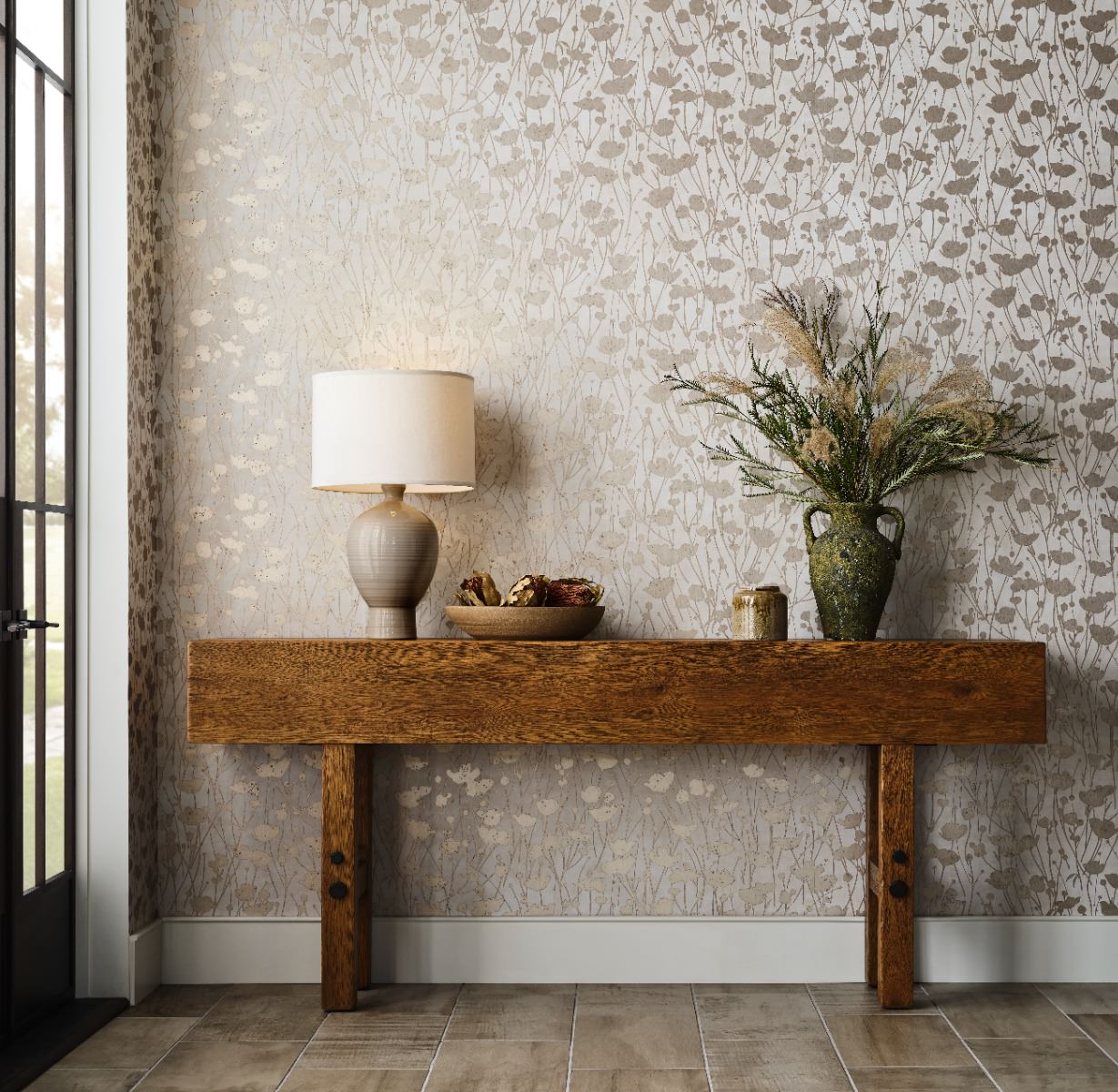 Maker's Console Table in a living room at Addison West