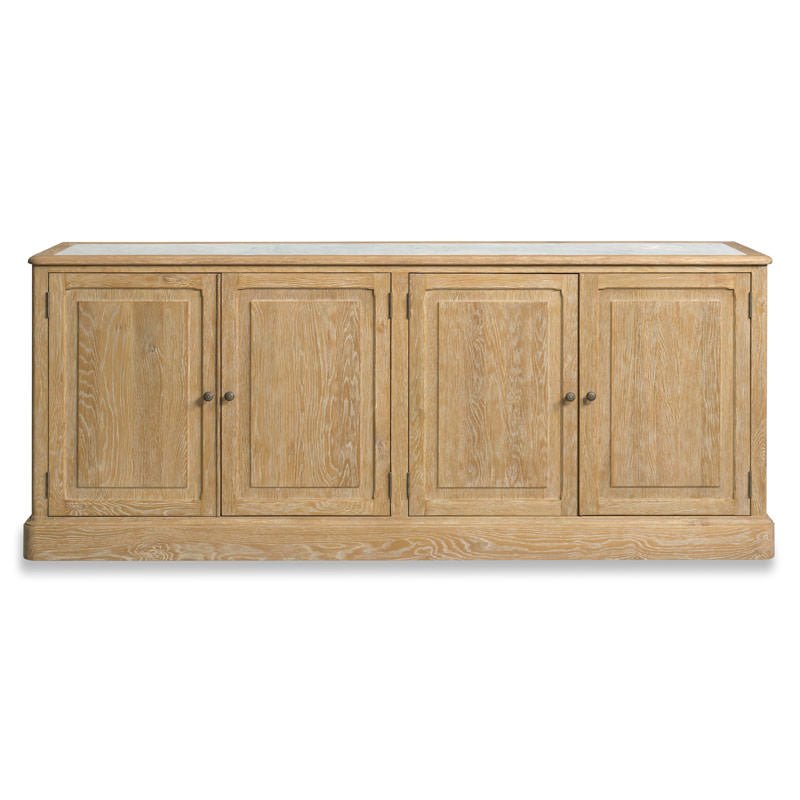 Woodbridge Furniture Baker's Sideboard in Limewash Finish on a white background at Addison West