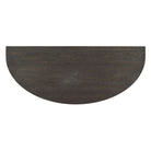 Woodbridge Furniture Salutation Demilune Table in Worn Black Finish on a white background at Addison West