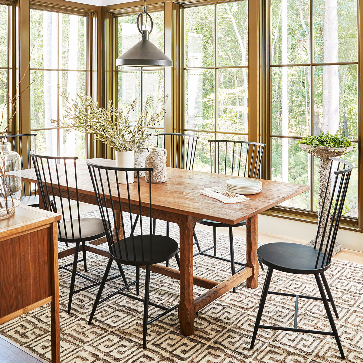 Forever Extendable Dining Table in Breadboard Finish in a dining room at Addison West