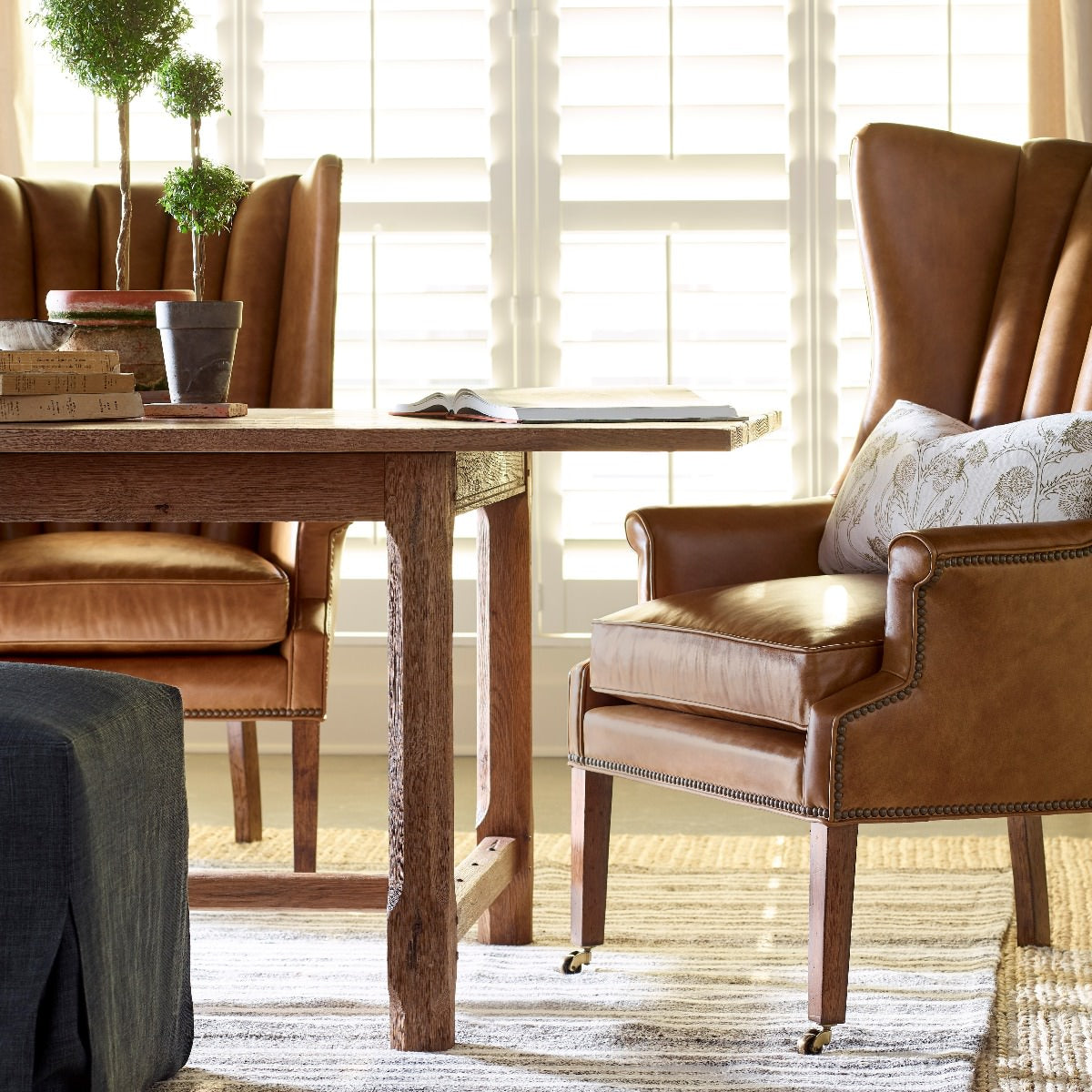Forever Extendable Dining Table in Breadboard Finish in a dining room at Addison West