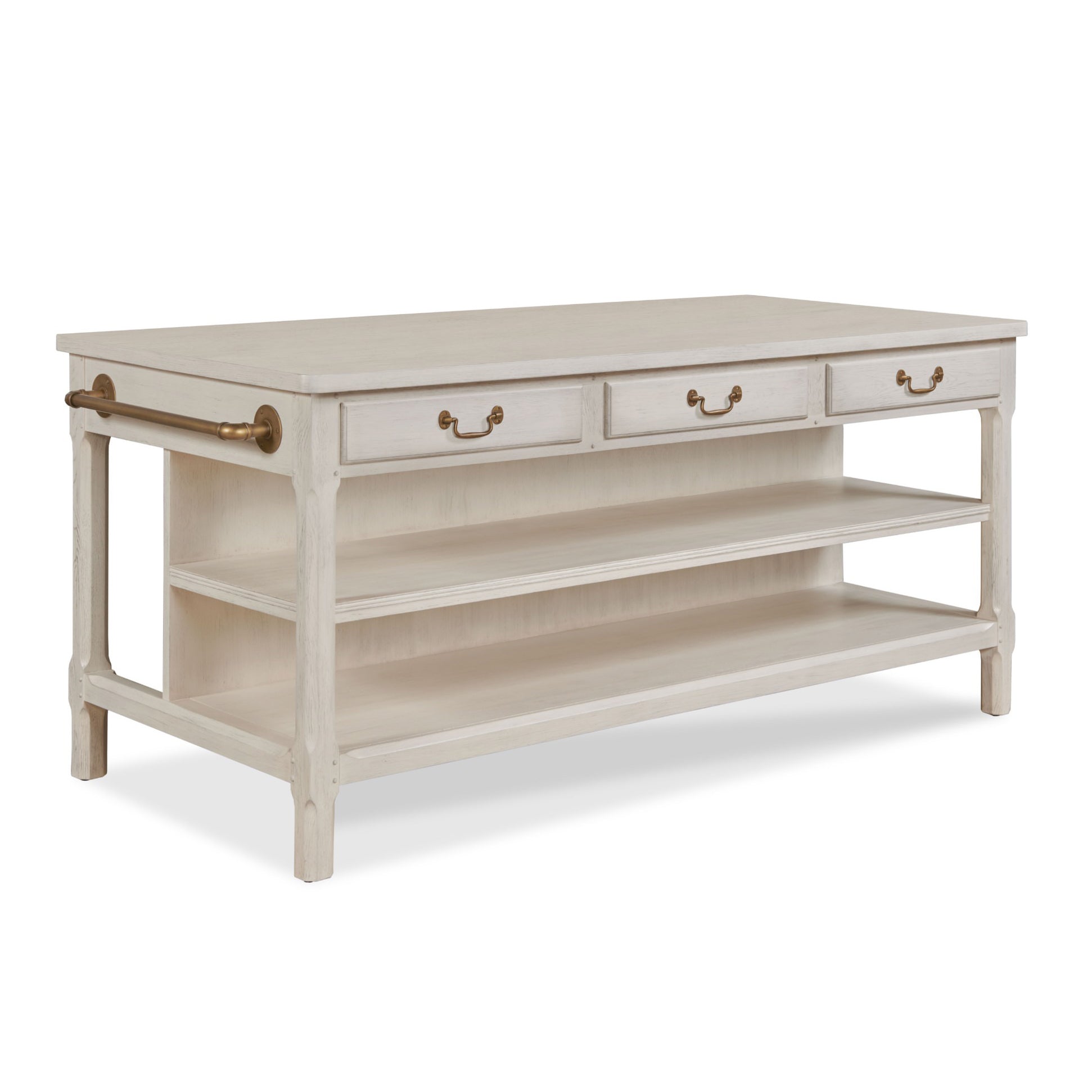 Draper's Table in Frost White on a white background at Addison West