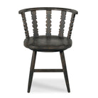 Fable Dining Chair in Worn Black Finish on a white background at Addison West