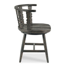 Fable Dining Chair in Worn Black Finish on a white background at Addison West