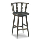 Fable Bar Stool in Worn Black Finish on a white background at Addison West