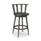 Fable Swivel Bar Stool in Worn Black Finish on a white background at Addison West