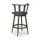 Fable Swivel Bar Stool in Worn Black Finish on a white background at Addison West