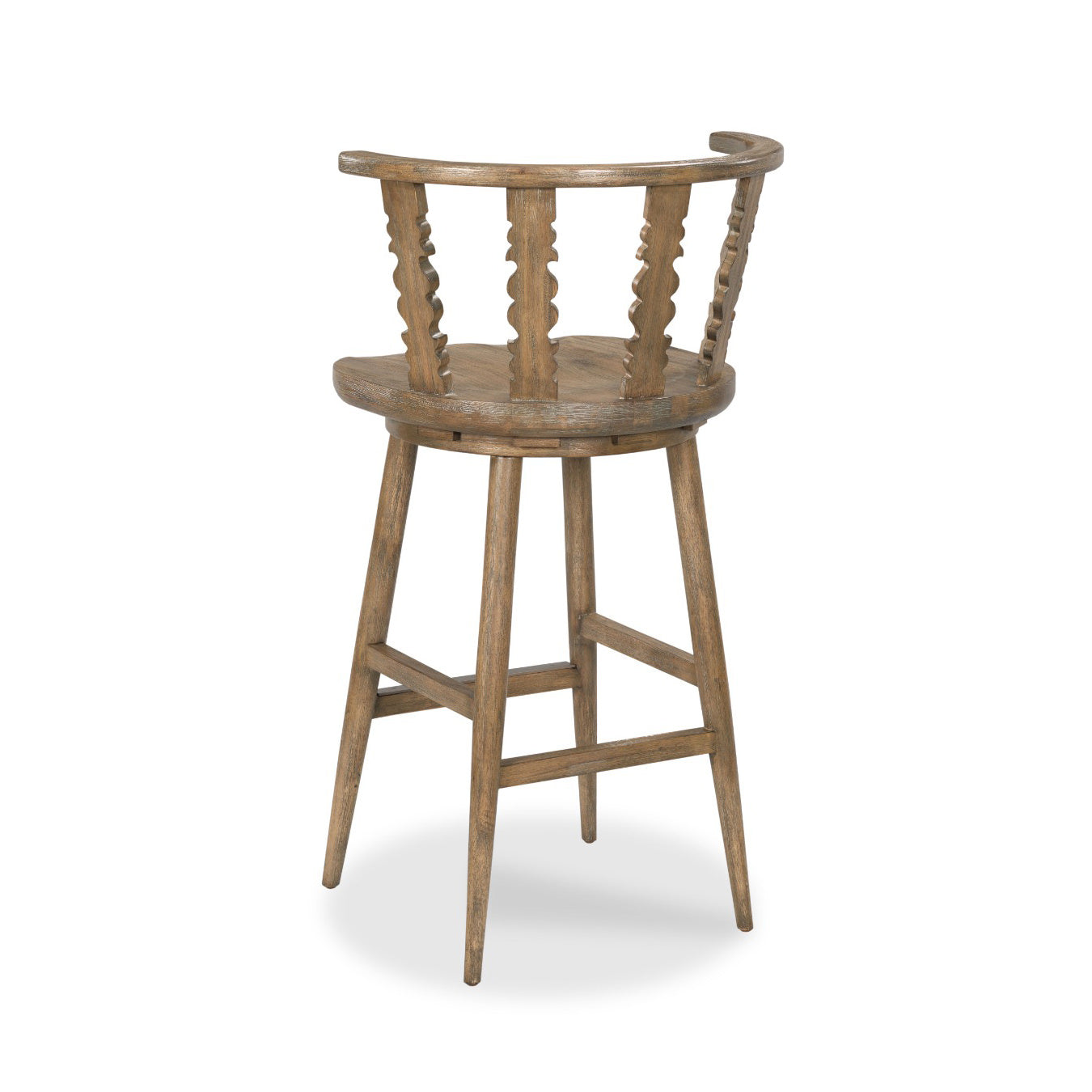 Fable Bar Stool in Antique Finish on a white background at Addison West