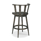 Fable Swivel Counter Stool in Worn Black Finish on a white background at Addison West