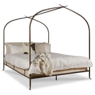 Queen Atrium Bed in Antique Black Finish on a white background at Addison West