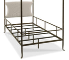 Twin Atrium Bed in Antique Black Finish on a white background at Addison West