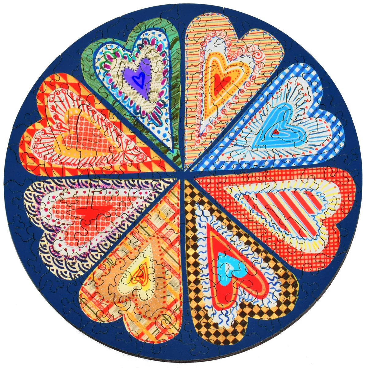 Liberty Puzzle Paper Hearts on a white background at Addison West