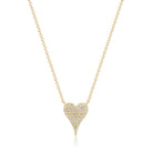 Elli Parr Heart Pave Necklace on a white background at Addison West