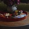 Large Aspen Leather Tray on a coffee table at Addison West