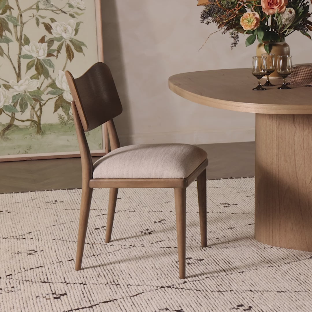 Four Hands Marley Dining Chair in Alcala Wheat in a dining room at Addison West