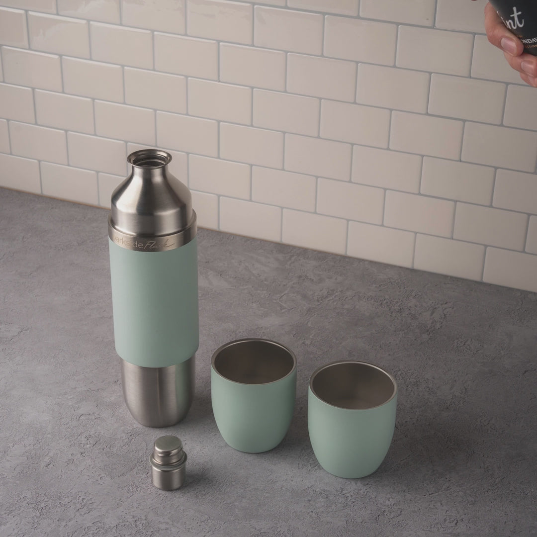 High Camp Parkside Flask in Slate on a table at Addison West