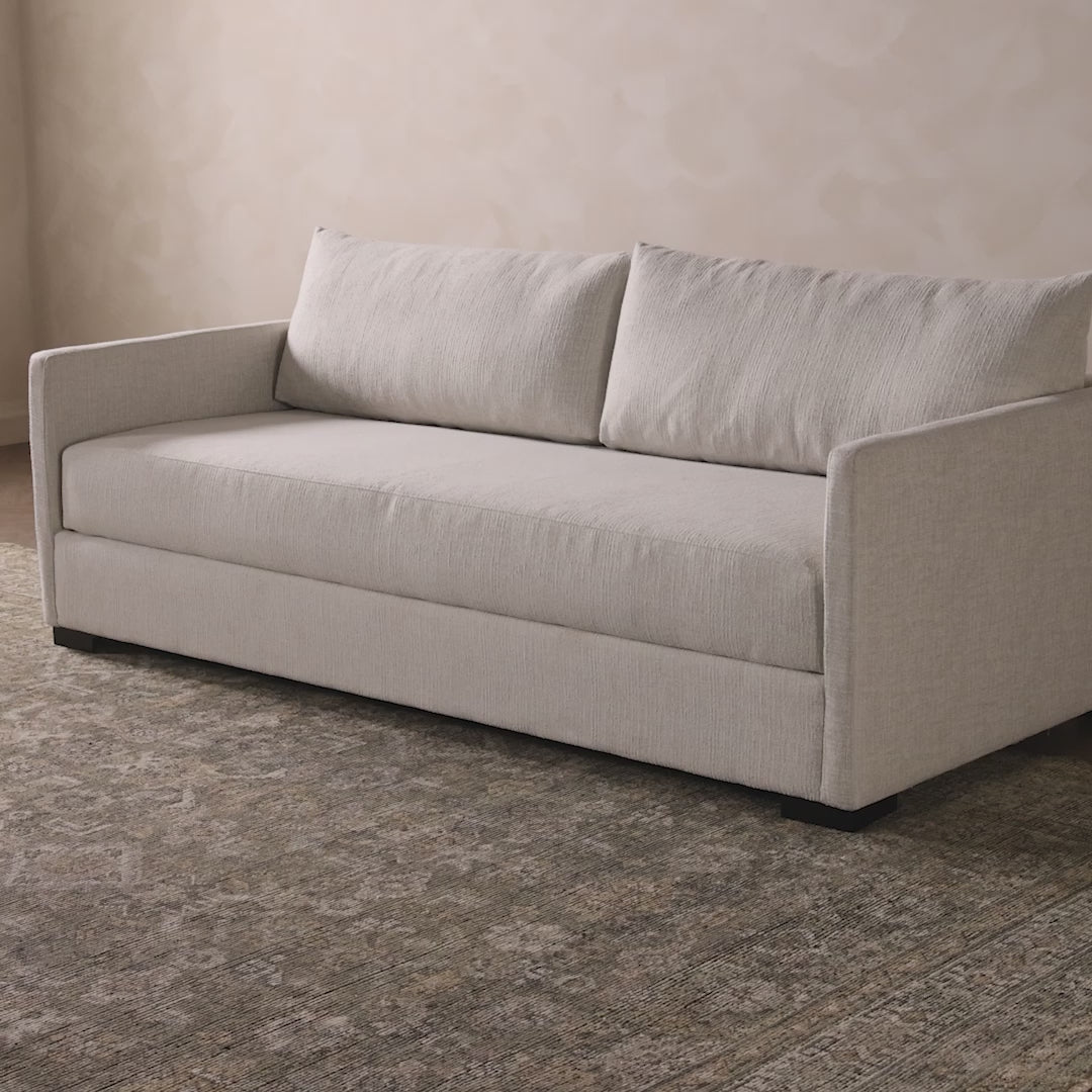 Four Hands Queen Wickham Sleeper Sofa in Alameda Snow on a white background at Addison West
