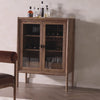 Video of Four Hands Glenview Bar Cabinet in Weathered Oak on a white wall at Addison West