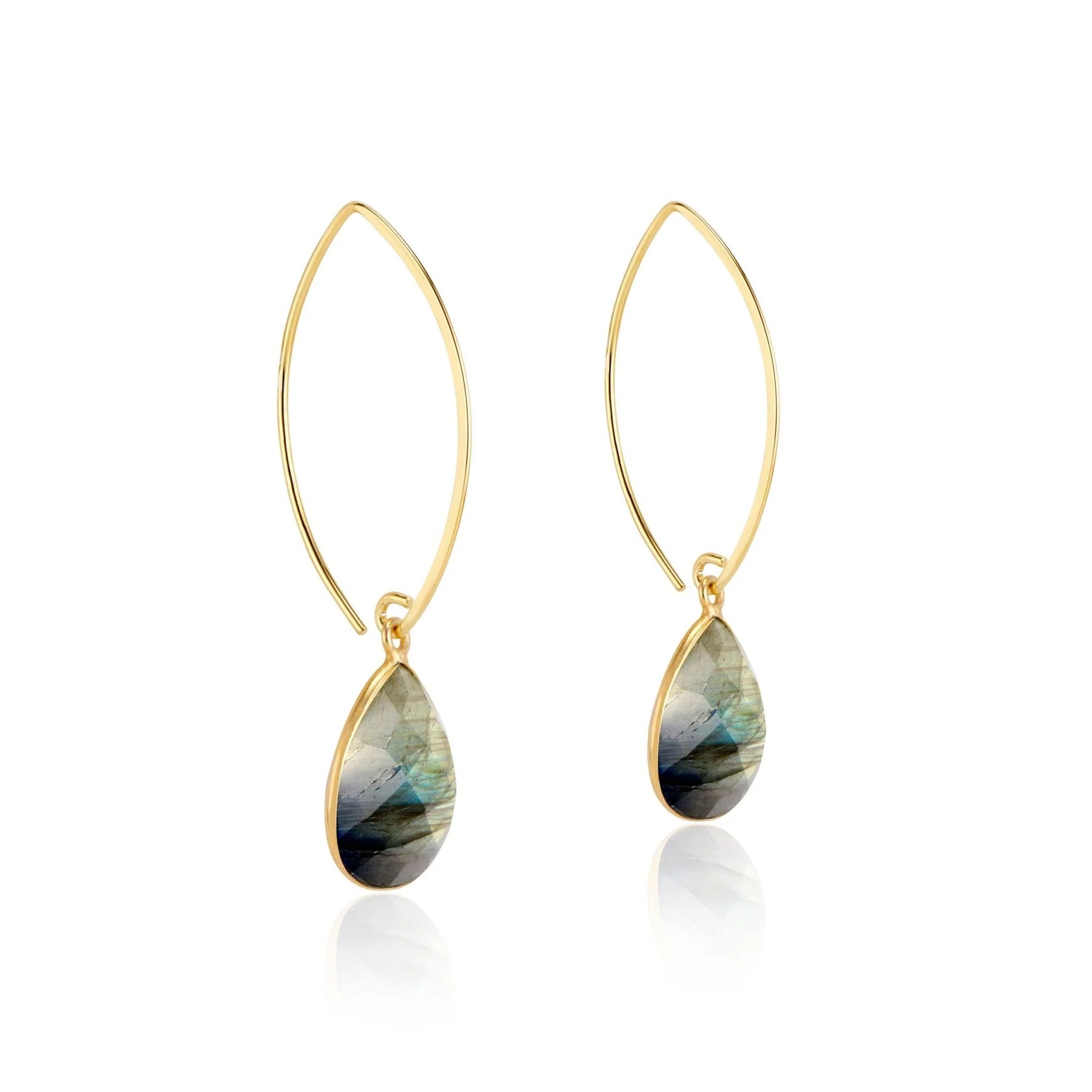 Elli Parr Simone Marquis Earrings on a white background at Addison West
