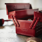 Toyo Steel Cantilever Toolbox ST-350 in Red on a table at Addison West