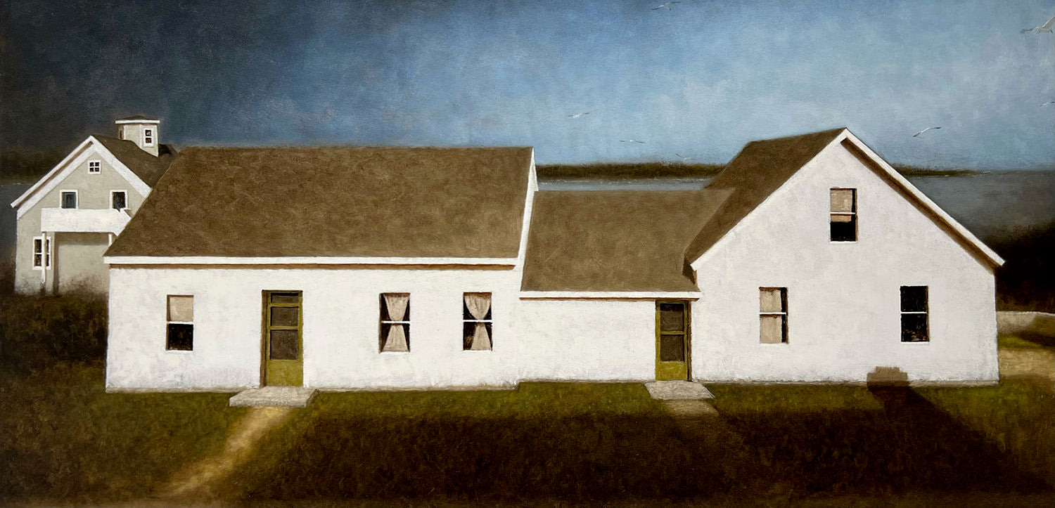 “Meandering in a Port with a Strange Sky” by Ted Walsh fine art at Addison West