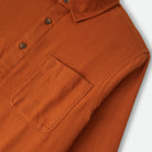 Brixton Men's Hasting LW Flannel in Caramel on plain background.