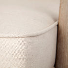 wood accent chair with off-white fabric seat with Wood Frame Accent Chair on a white background