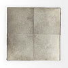 View from top of Square hide on hair ottoman on a white background