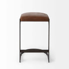 Tyler Counter Stool in Brown Leather - Addison West 
