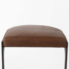 Tyler Counter Stool in Brown Leather - Addison West 