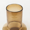 Amber glass vase with modern shape on a white background  Edit alt text