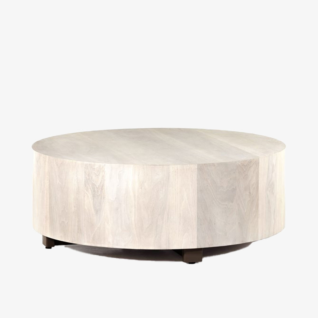 dark wood round coffee tables