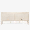 Rear view of Four Hands Furniture brand caprice sideboard in light wood  on a white background
