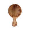 Three inches teak wood deep carved scoop on a white background